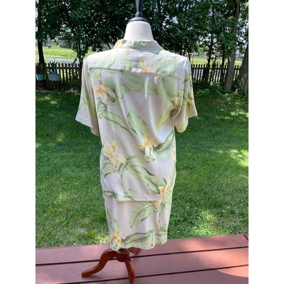 Tommy Bahama Womens Silk Floral Shirt Dress Suit S Wrap Around Skirt V-Neck - Picture 8 of 12